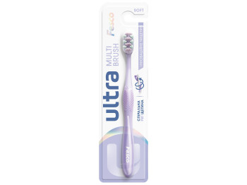 Зубная щетка Fesco Ultra Multibrush Soft фиолетовая.
