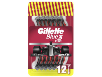 Станок для бритья, Gillette Blue3 Plus Nitro, 3 лезвия, пластик, сталь нержавеющая, 12шт