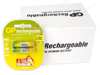 Аккумулятор GP Rechargeable AAA 1000 mPa (цена за блистер 2 шт) 4891199079061