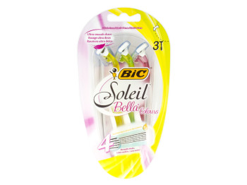 Станки для бритья Bic "Soleil bella colours" 4 лезвия (цена за набор 3шт)