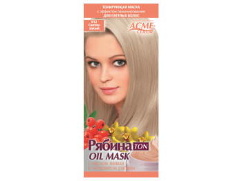 Маска для волосся тонуюча Acme-Color "Горобина TON oil mask" Світло-русявий тон 012