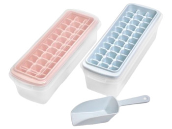 Форма для льда, с контейнером и лопаткой, 28х10х9см