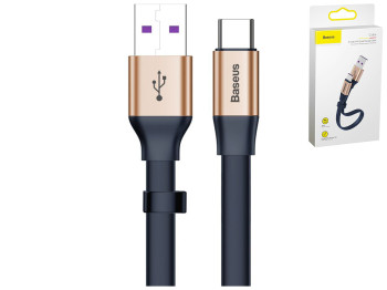 Кабель USB Baseus CATMBJ Type-C 40W 0.23m, Золотисто-Синий