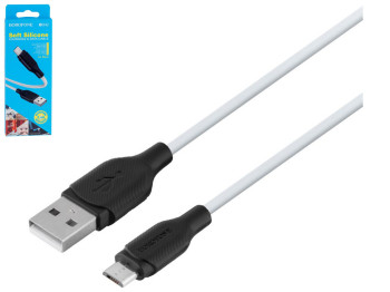Кабель USB Borofone BX42 Silicone Micro М'ята упаковка, Бiлий
