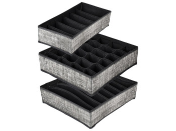 Коробка-органайзер для зберігання білизни, 34х30см (ціна за набір 3шт)