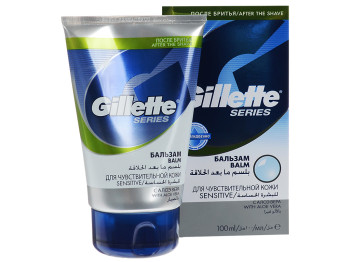 Бальзам после бритья GILLETTE Sensitive Skin (для Чувствительной кожи) с алое вера 100мл