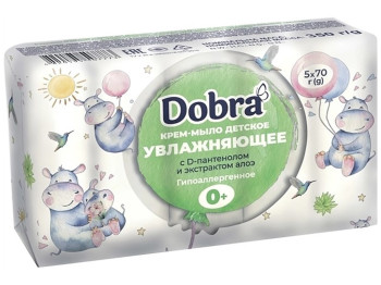 Крем-мило тверде дитяче Dobra Зволожуюче з D-пантенолом і екстратом алое 5х70г