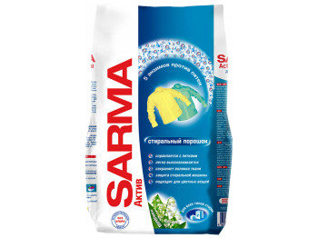 Стиральный порошок антибактериальный Sarma Актив "Ландыш" для всех типов стирки 800г