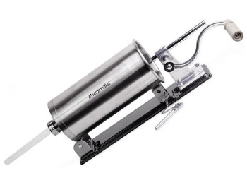 Шприц для начинения колбас Kamille с силиконовыми насадками, нержавеющая сталь 5,5кг