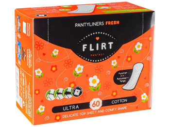 Прокладки Fantasy Flirt fresh "Ultra cotton" ежедневные в индив. уп (цена за уп. 60шт) WKL25Q