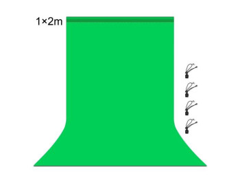 Фон тканинний Puluz PU5209, 1х2м, тканина, колір зелений