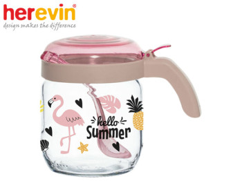 Банка Herevin Hello Summer с ложкой 425мл 63198