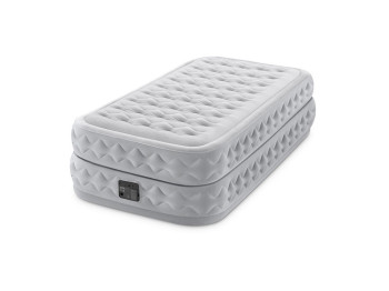 Надувная кровать Intex 64488, Supreme Air-Flow, встроенный электронасос, 191×99×51см, цвет серый