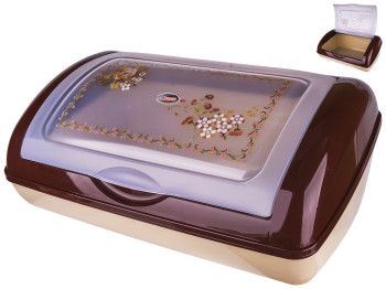 Хлебница PlastArt бежевая 43x29x18см