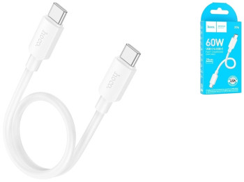 Кабель USB Hoco X96 Hyper 60W Type-C to Type-C 0.25m Цвет Белый