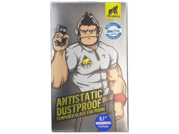 Защитное Стекло Type Gorilla 0.33мм 2.5D HD Anti-Static PTJ1 для iPhone 13 Pro Max/ 14 Plus Черный