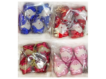 Елочные игрушки Гном, 8см (цена за набор 4шт)