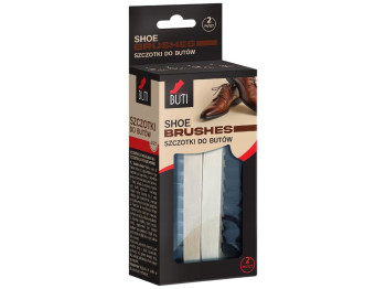 Набір щіток Buti для взуття, дерев'яна рукоятка, 13,8 х4, 2см (ціна за набір 2шт)