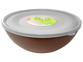 Миска с крышкой ECO WOOD, 2л (коричневая) W167017