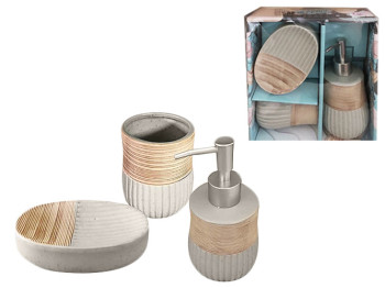 Набор аксессуаров для ванной комнаты керамический Calm (цена за набор 3 предмета)