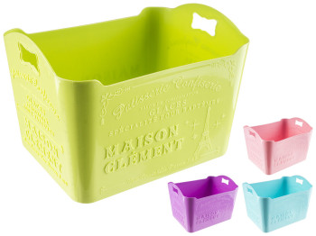 Ящик с ручками 22,5х17,5х15,5см (цвета ассорти)