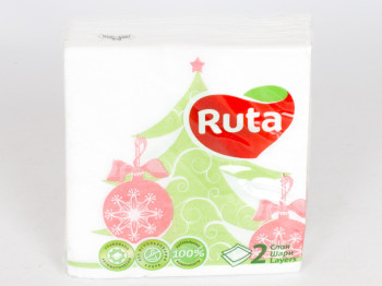 Салфетки "Ruta Double Lux" - "Елочка" двухсл. 24x24см 40шт