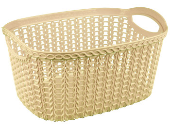 Корзина ажурная универсальная Efe Plastics Косичка (цвет бежевый) 5л 32*24*16см