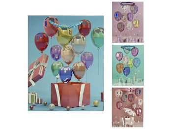 Пакет подарочный бумажный L Ballons, 31х41х12см
