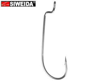 Крючок офсетный одинарный Siweida №1/0 43х12мм (цена за упаковку 20шт)