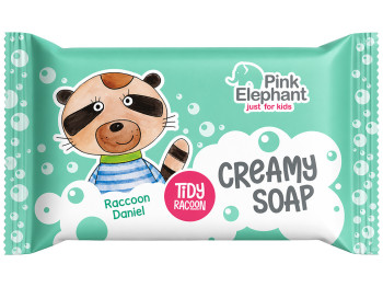 Мыло детское Pink Elephant Boys Raccoon Daniel, твёрдое, с глиной и маслом оливы, 90г