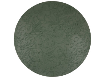 Салфетка-плейсмат сервировочная Floral оливково-зеленая, D38см