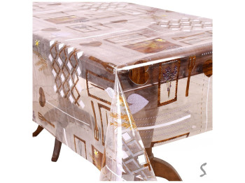 Клеенка France, силикон, ПВХ, 1,40×30м, дизайн прозрачный кухонный (цена за рулон)