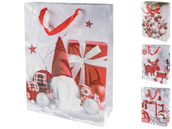 Пакет новорічний паперовий L Christmas balls 31х12х40см