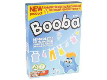 Пральний порошок Booba для ручного прання білої та кольорової білизни 350г