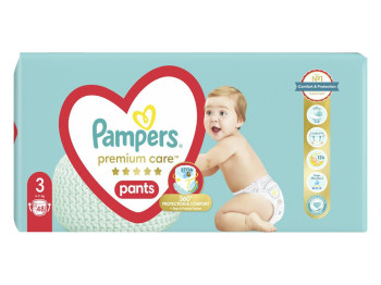 Подгузники-трусики Pampers Premium Care Pants, размер 3 (6–11 кг), 48шт