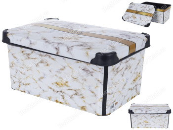 Контейнер Violet House Decor Marble White, 10л, 8690066381339
