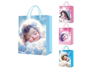 Пакет подарочный бумажный M Angel 3D, 26x32x12см