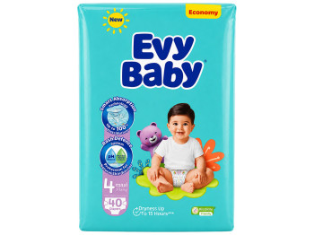 Подгузники детские Evy Baby Maxi, 7–14 кг, размер 4+ (40 шт)
