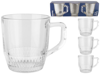 Набор чашек чайных City Glass Stanley Roots 210мл (цена за набор 3шт) 19166