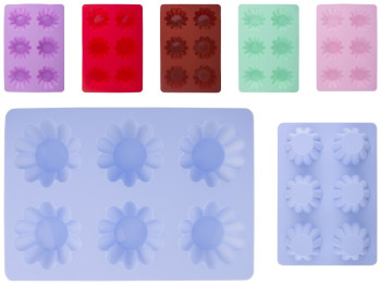 Форма для выпечки силиконовая Кексы на 6 емкостей 25,7х17,8х3см