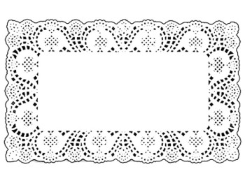 Салфетки бумажные ажурные кондитерские, прямоугольные, 19х30,5см (цена за упаковку 12шт)