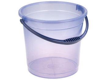 Ведро R plastic прозрачное, без крышки, фиолетовое, 15л, 11504