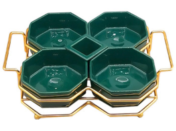 Менажницы на подставке Malachite 24х18,5х5,5см (цена за набор 6 предметов)