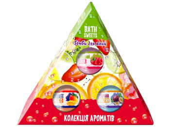 Набор для ванны AquaShine Rainbow Коллекция ароматов, 3 бомбочки, 300г