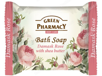 Мыло твердое туалетное Зеленая Аптека Дамасская роза с маслом ши 100Г
