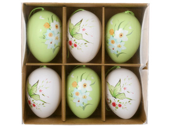 Набір підвісок Яйця великодні, 4х6см (набір 6шт)