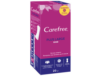 Прокладки щоденні Сarefree Plus Large Fresh Екстра захист із ароматом свіжості 20шт