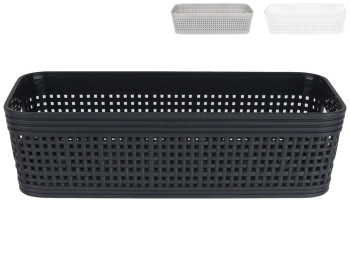 Лоток-плетінка пластиковий з ручками S 22х10х6см
