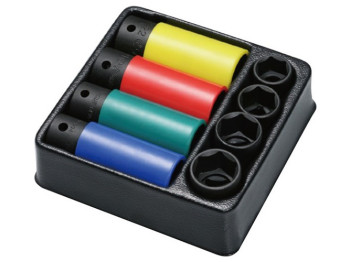 Набор торцевых головок ударных HANS, 1/2 в ложементе (цена за набор 8 предметов) TT-53