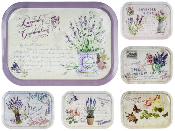 Піднос роздатковий "Lavender" метал. прямокутний 40х1,5х28,7см забарвлення асорті (ціна за 1шт)